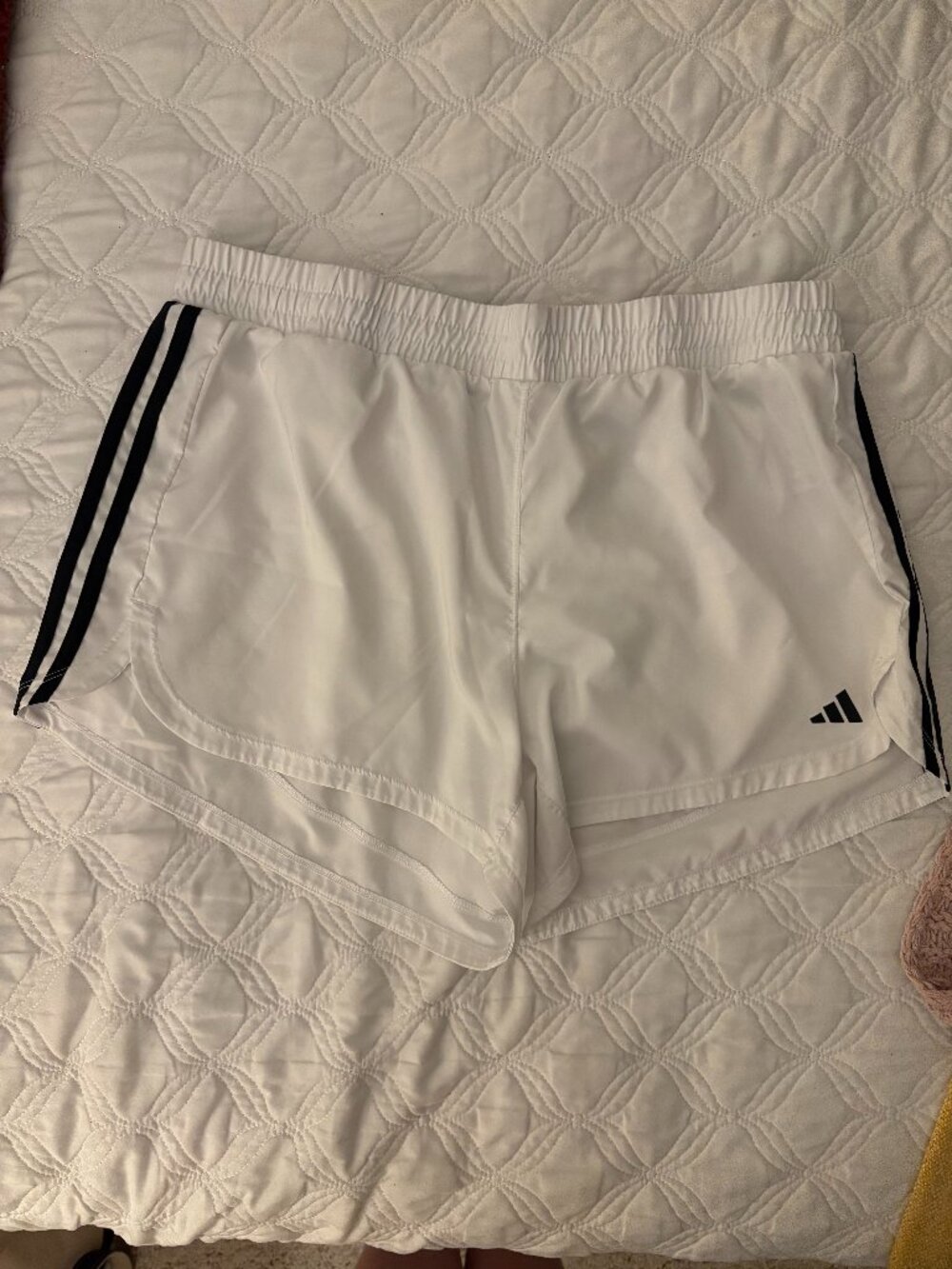 White Adidas Running Shorts